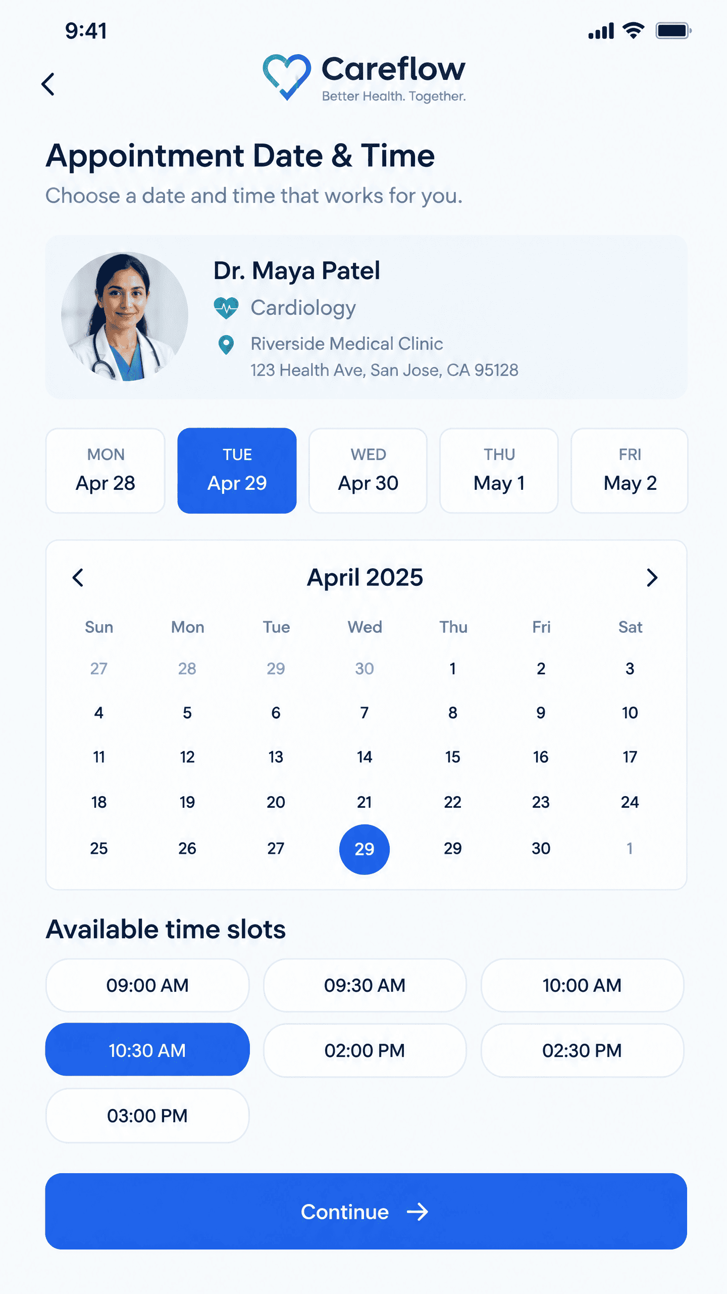 Interactive Date & Time Slot Picker